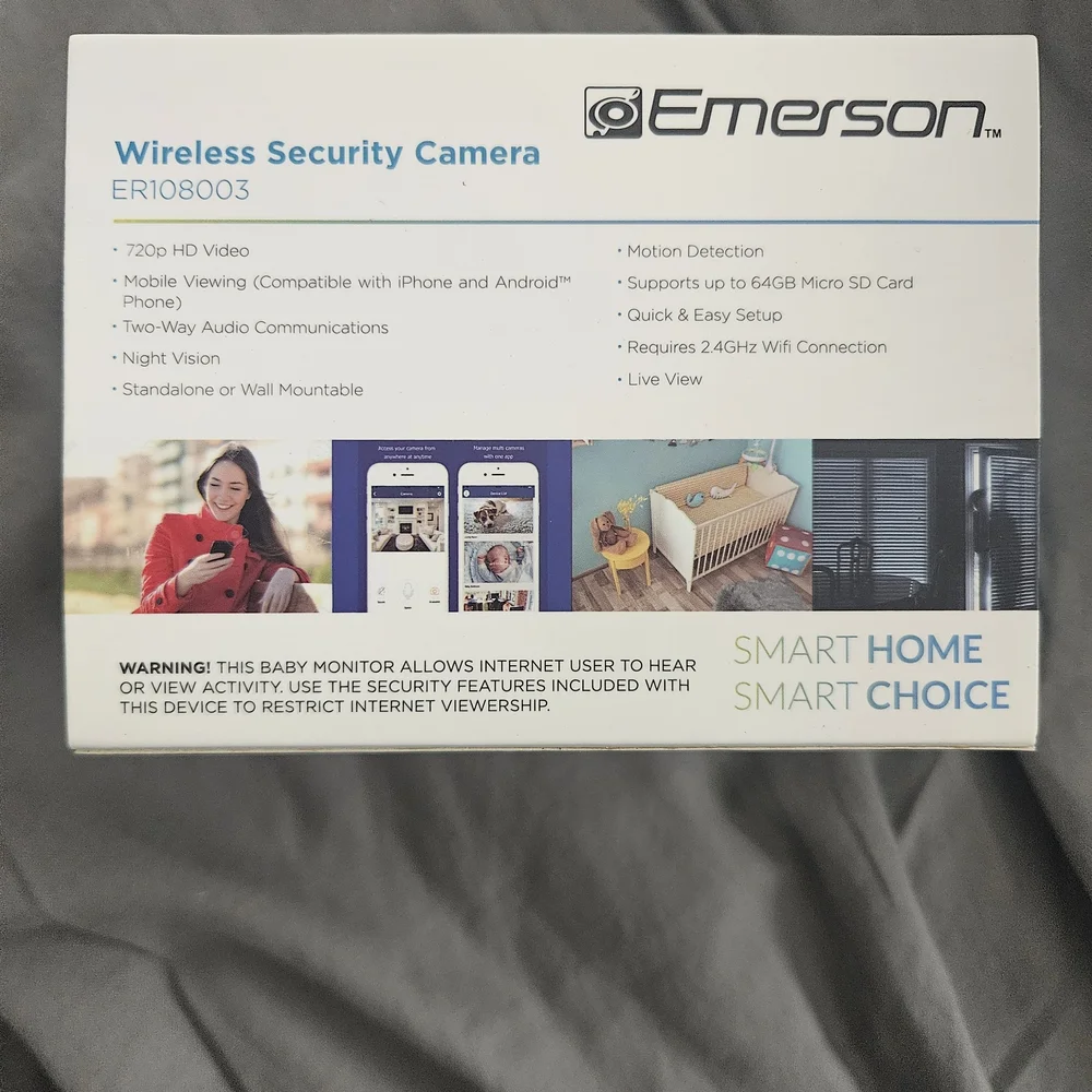 Emerson White Wireless Security Camera